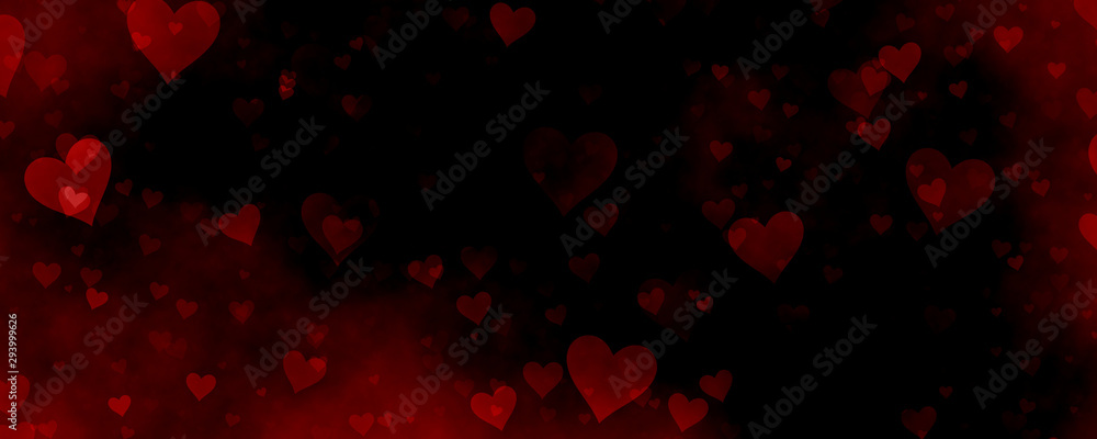 Dark red love heart background