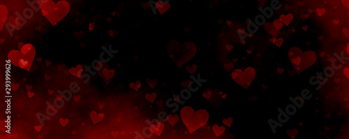 Dark red love heart background