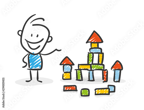 Stickman Blue: Business, Architecture, Building Blocks. (Nr. 96)	
