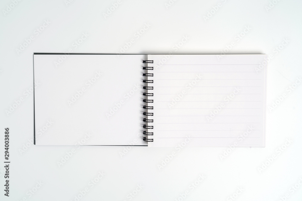 black notebook on white background with clipping path black notebook on white background with clipping path
