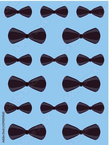 Seamless blue background with narrow semitransparent purple bows