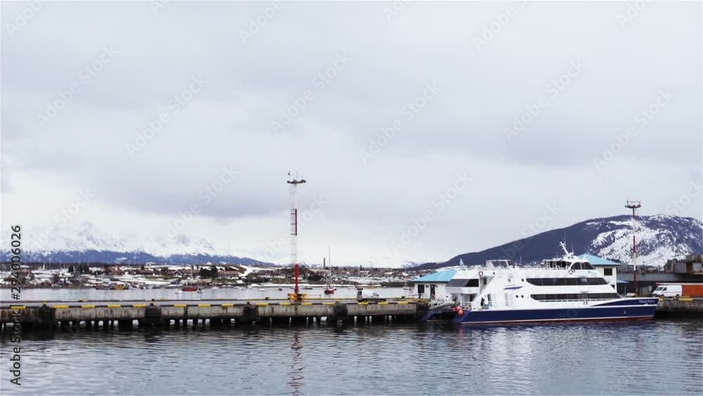 On A Ship View Leaving Ushuaia The End Of The World. On A Ship View Leaving Ushuaia The End Of The World.
