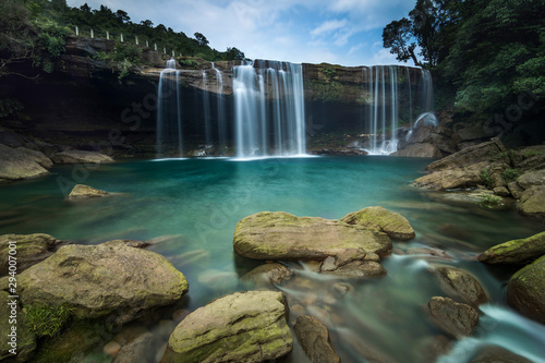 Krangsuri Waterfall near Amlarem,Meghalaya,India,Asia photo