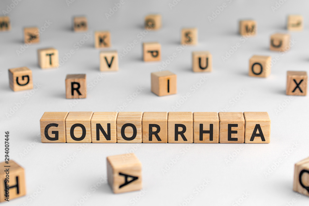 Gonorrhea Word From Wooden Blocks With Letters A Disease Of The Sex Organs Gonorrhea Concept 1915