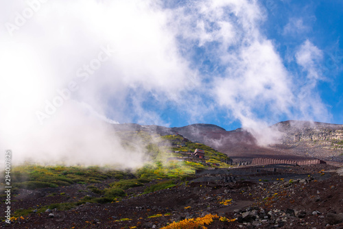 Nature on Mount Fuji, sky and fog