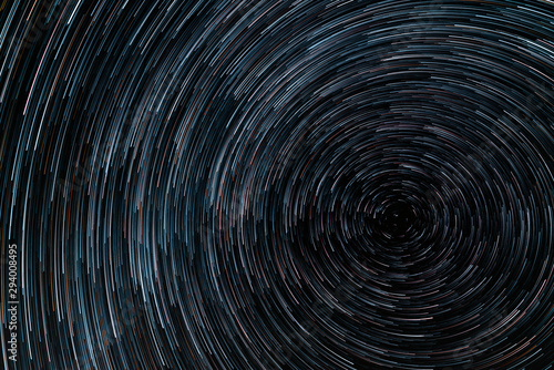 Wallpaper Mural Beautiful starry sky with star trails orientation on the north star. Space background. Torontodigital.ca