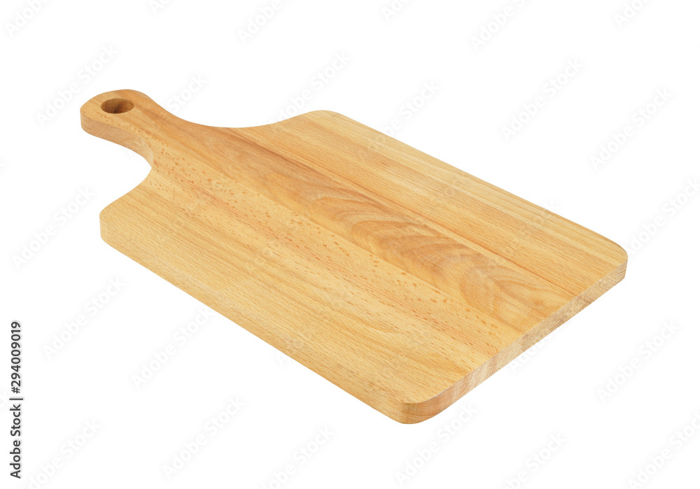 Natural cutting board isolated on white background Natural cutting board isolated on white background