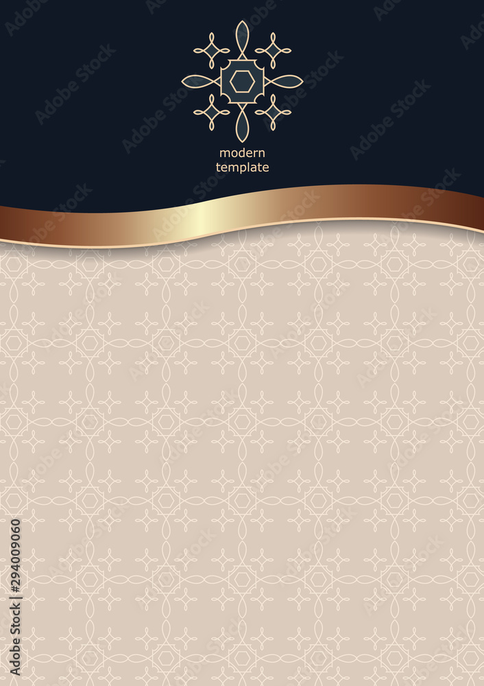 Abstract golden wavy line, stripe, oriental geometric ornament. Colorful background. Design element.