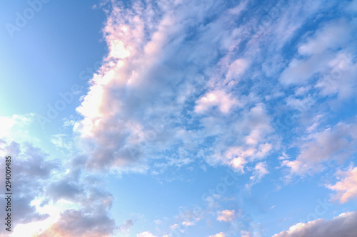 beautiful feather clouds on bright blue sky, great background © Vladimir Razgulyaev