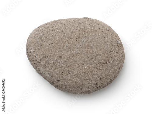 Fotografija Top view of single gray pebble