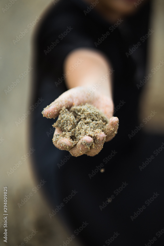 A hand full of sand A hand full of sand