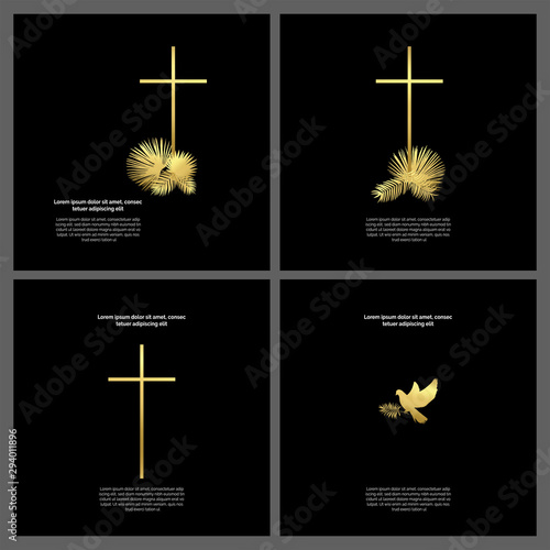 God bless you religiouse cards set, templates kit, universal prints, poster design