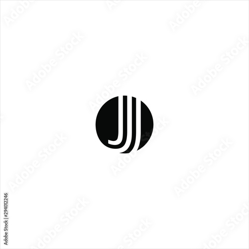 Brand initial letter triple J  logo design , vector stock image