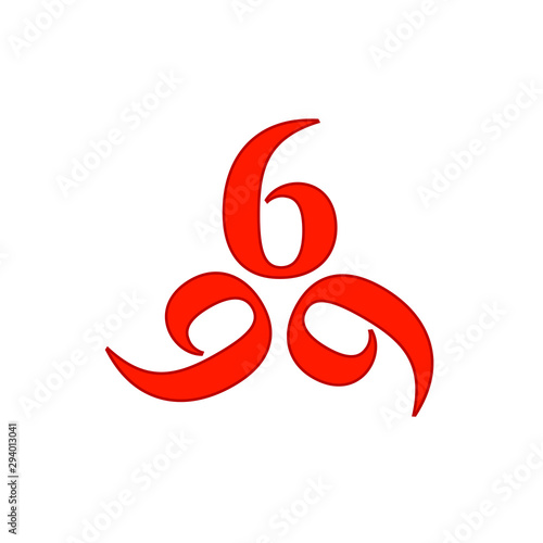 666- the number of the beast or angel symbol or devils number