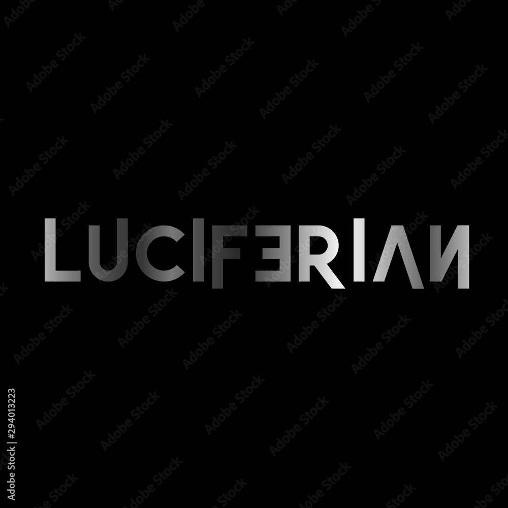 Luciferian- A symbol of satanic god Lucifer in silver metal