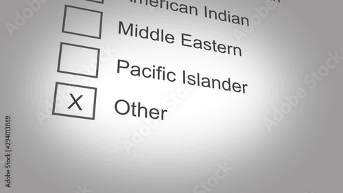 Ethnicity or Nationality selection option on website - Other version photo