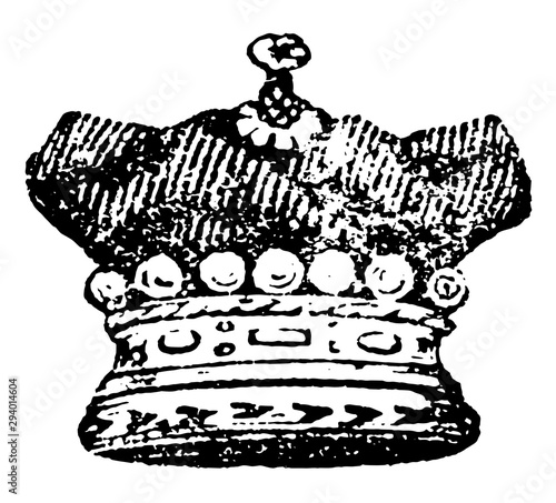 Картината върху платно Viscount Coronet is now actually not on the head, vintage engraving