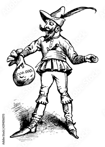 Robin Hood, vintage illustration