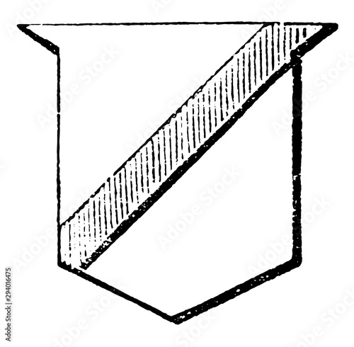 Scarpe is a diminutive of the bend sinister, vintage engraving.