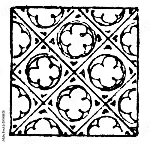 Damaskeening is the name given to minute decoration intended to enliven the various tinctures, vintage engraving.