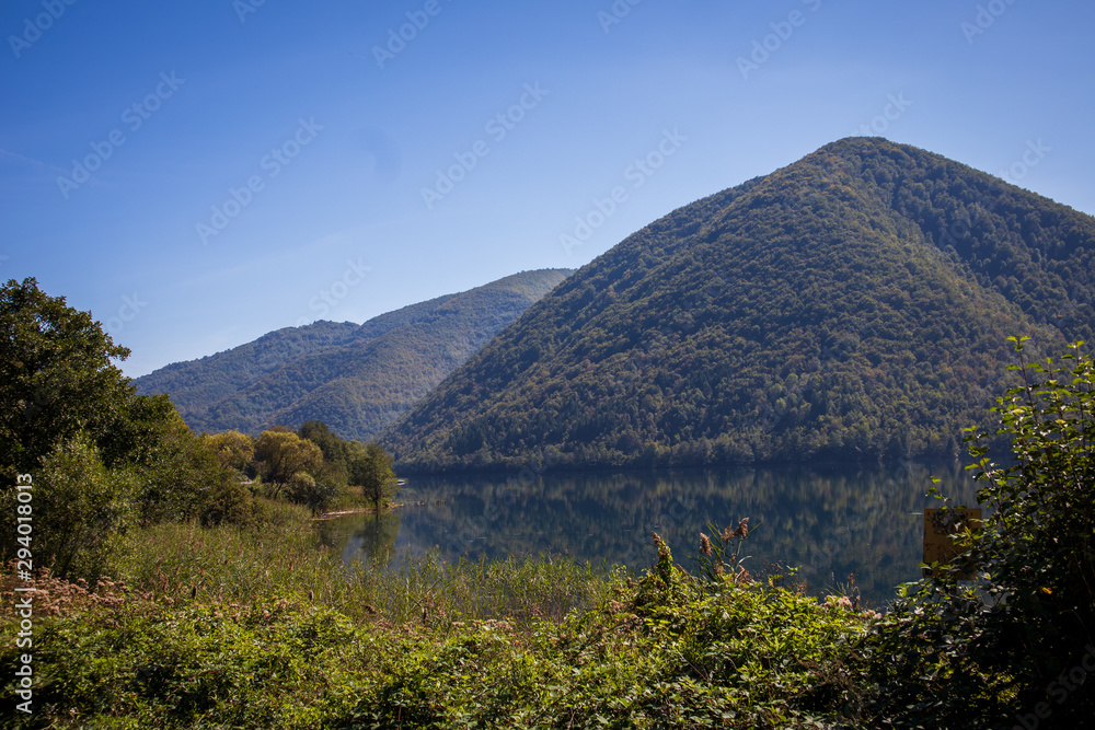Pliva lakes near the Jajce town in Bosnia and Herzegovina
