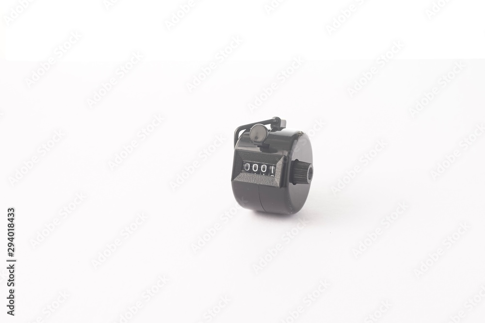 Tally counter isolated against white Tally counter isolated against white