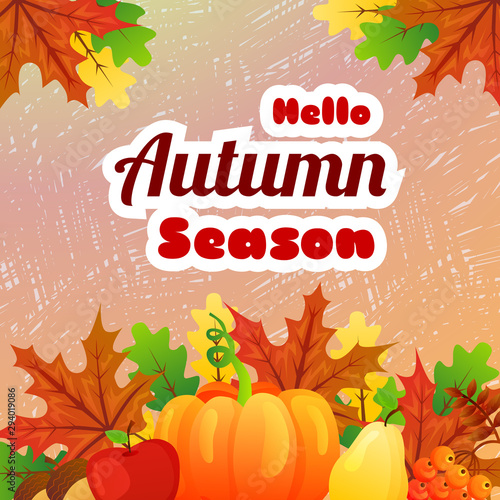 autumn season pumpkin with scratch background