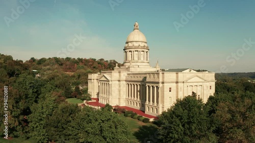 Aerial View Isolated on the State Capital Capitol Building Frankfort Kentucky photo