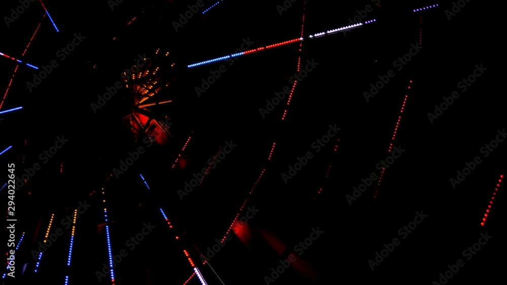 Ferris wheel illuminated at night 4k Ferris wheel illuminated at night 4k
