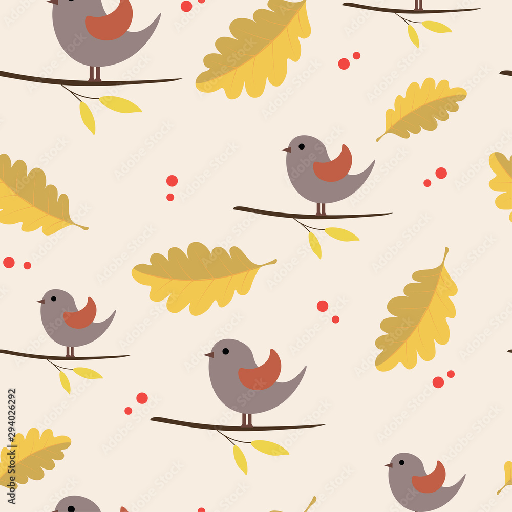 Autumn seamless vector pattern. Autumn seamless vector pattern.