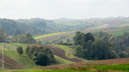 krajobraz wiejski pagórki