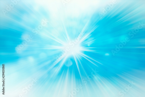 Abstract blue sky bokeh effect background