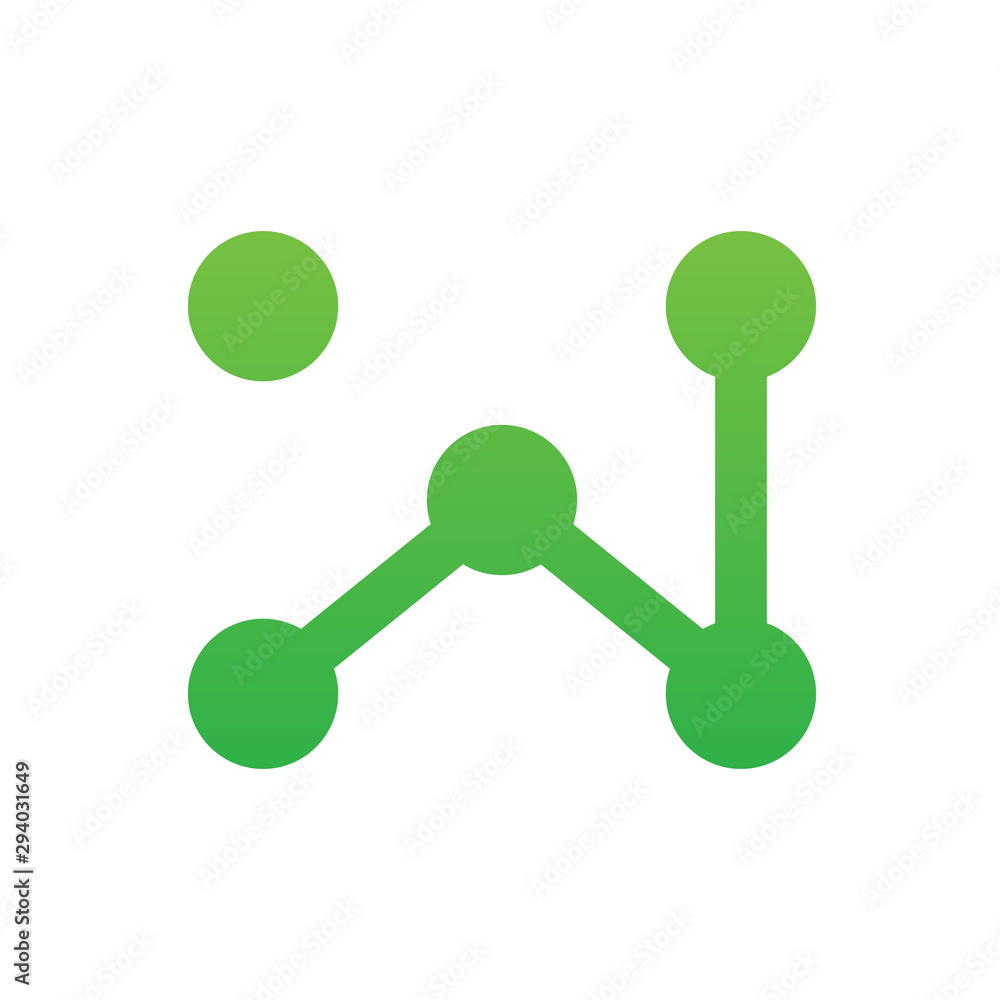 Modern Letter W logo template, abstract dot connection concept, tech vector icon illustration Modern Letter W logo template, abstract dot connection concept, tech vector icon illustration