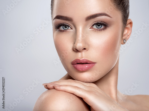Adult woman with beautiful face