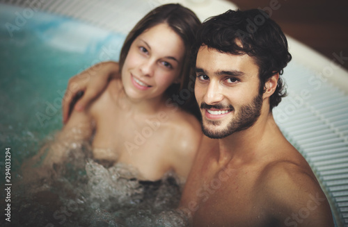 Couple relaxing in a beauty farm