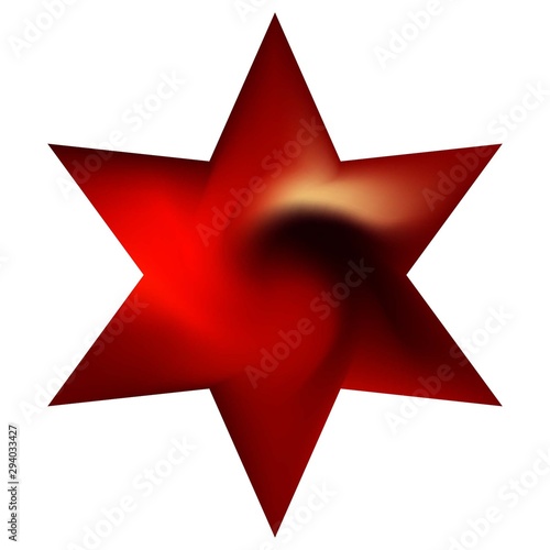 Gradient background in the form of hexagram.
