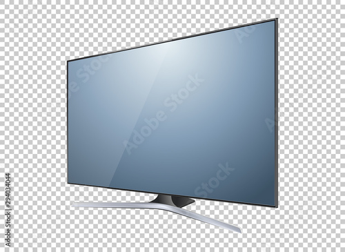 LED television screen on background vector