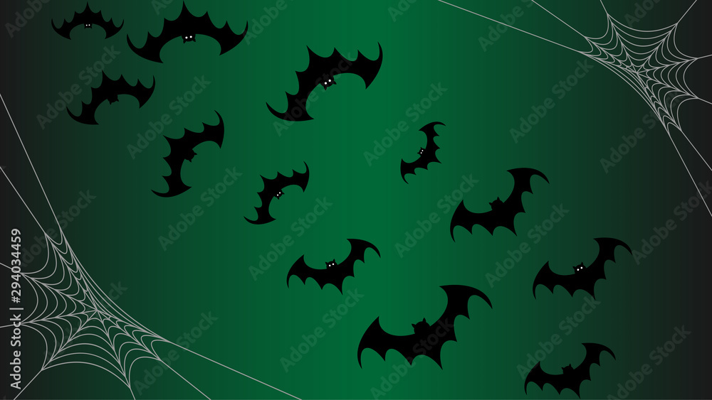 Flying black bat silhouettes, halloween decoration Flying black bat silhouettes, halloween decoration