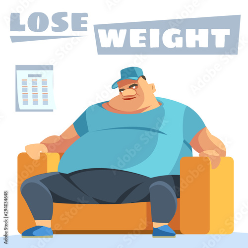 Lose weight. Junk meal leads to obesity. Person regularly overeats concept. Health care concept.