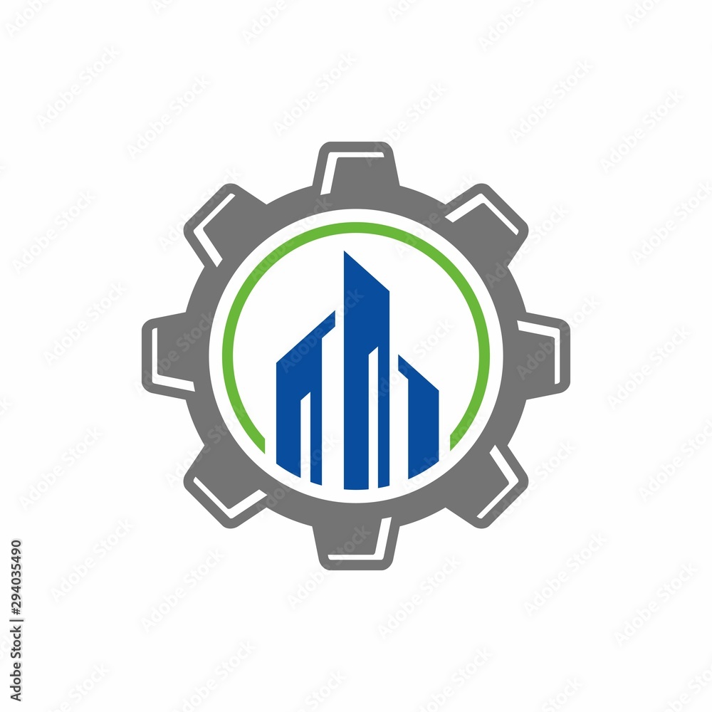 Commercial abstract modern building logo design template vector illustration Commercial abstract modern building logo design template vector illustration