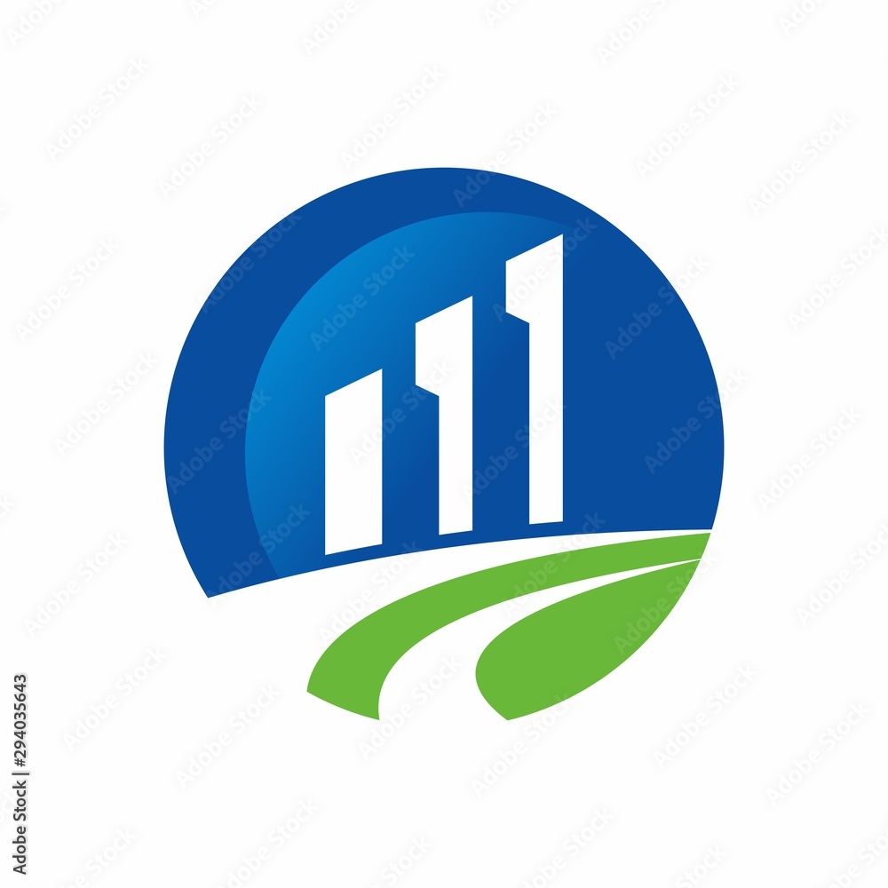 Commercial abstract modern building logo design template vector illustration Commercial abstract modern building logo design template vector illustration