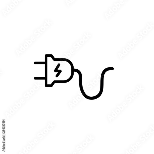 Electric plug icon in trendy flat style isolated on background. Electric plug icon page symbol for your web site design, logo, app, UI. Vector illustration, EPS10.