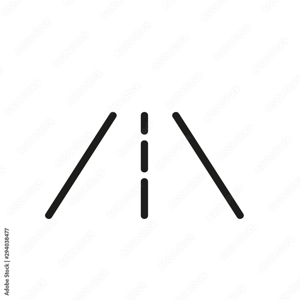 Road line icon vector, outline vector logo illustration, linear pictogram isolated on white Road line icon vector, outline vector logo illustration, linear pictogram isolated on white