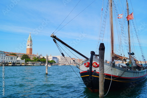 ship in venice harbor