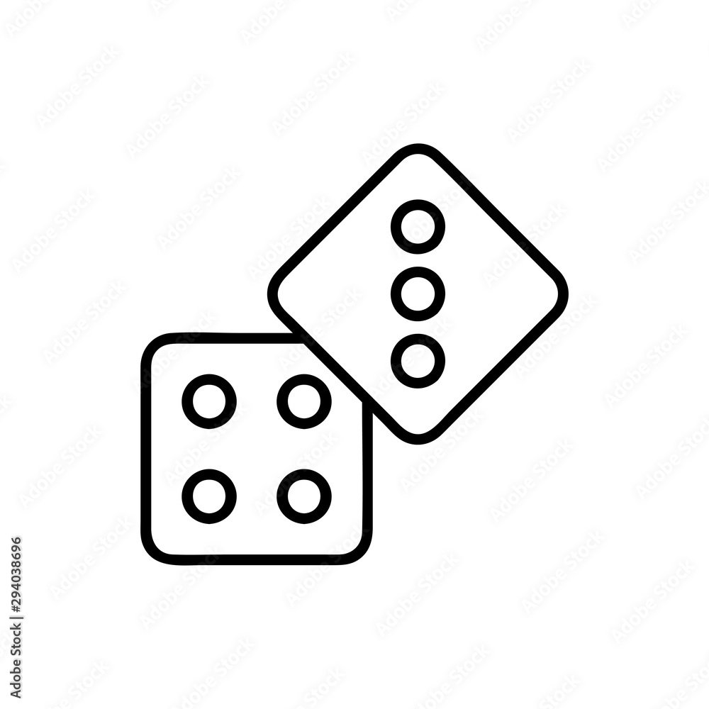 Gambling icon or logo in modern line style. High quality black outline pictogram for web site design and mobile apps. Vector illustration on a white background. Gambling icon or logo in modern line style. High quality black outline pictogram for web site design and mobile apps. Vector illustration on a white background.