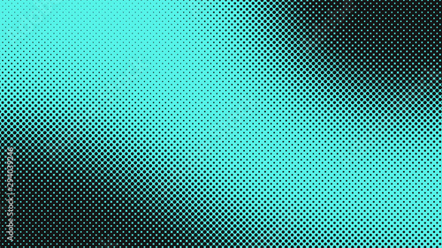 Light turquoise with black retro comic pop art background with halftone dots design, vector illustration template