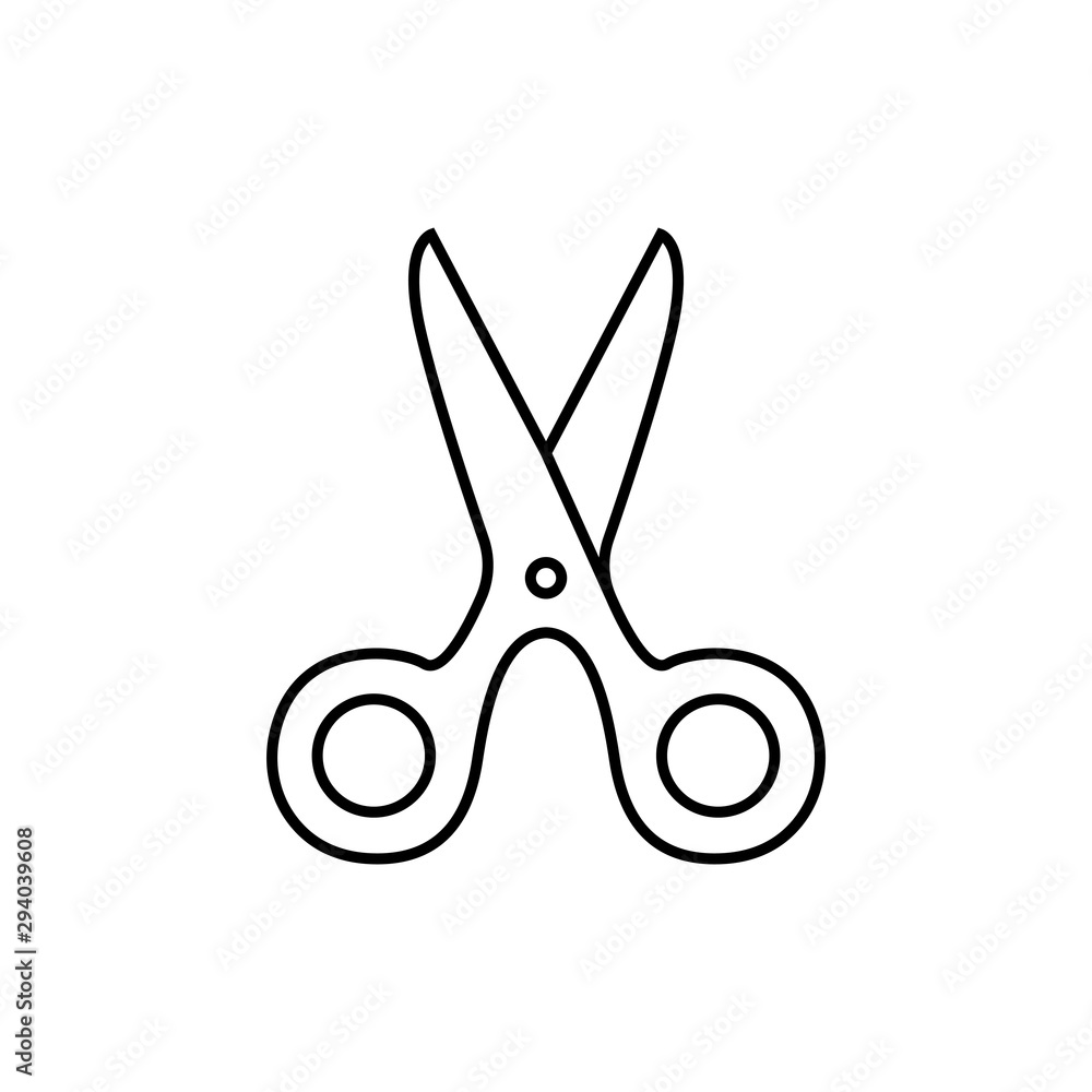 Outline scissors icon illustration,vector barber sign symbol Outline scissors icon illustration,vector barber sign symbol