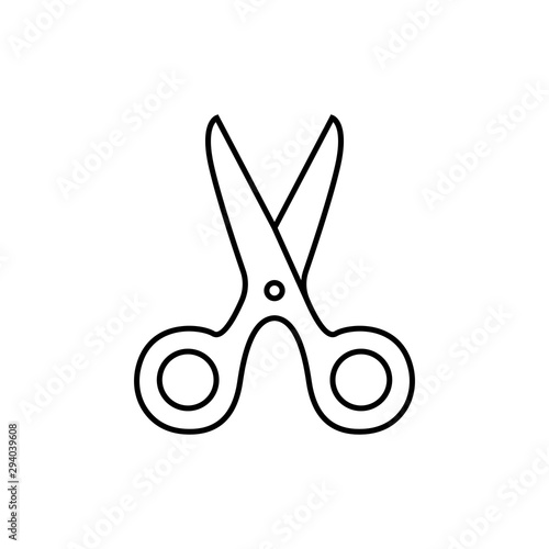 Outline scissors icon illustration,vector barber sign symbol