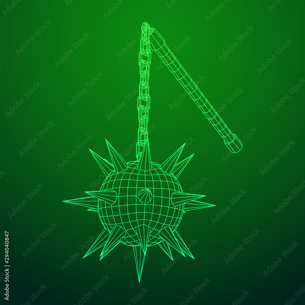 Medieval chained mace ball. Medieval chained mace ball.
