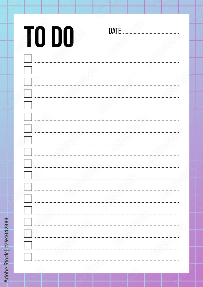 Blank To Do List